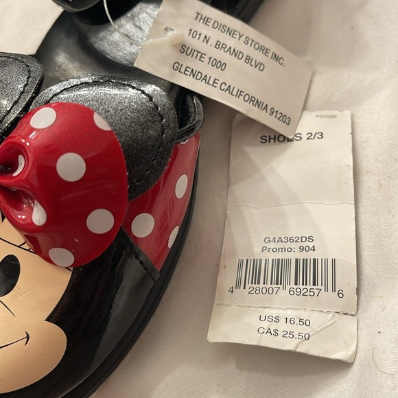 NWT MINNIE MOUSE SHOES SIZE 2/3 BOUGHT AT DISNEY STORE VINTAGE 90’S - Picture 7 of 7